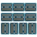 EPLZON Prototype Board Lötbares Breadboard Doppelseitig Leiterplatte PCB Circuit Board zum Schweißen von,DIY elektronische Artikel,Blau(Packung mit 10 Stück)