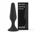 Sinful Slim Analplug Klein - Analplug Silikon Small für Anfänger - Butt Plug für Frauen und Männer - 8 cm langen Plug Sexspielzeug Analplug für Paare - Schwartz