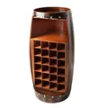 riess-ambiente.de Massives Weinregal Bodega 97cm Coffee braun Pinie Fass-Bartisch für 24 Flaschen