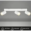 Deckenlampe schwenkbar, GU10 Fassung, max.9W, Deckenstrahler, Wohnzimmerlampe, Schlafzimmerlampe, Küchenlampe, Deckenleuchte, 44 cm, Weiß - Weiß