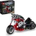 LEGO 42132 Technic Chopper Abenteuer-Bike, 2-in-1 Bausatz, Motorrad-Spielzeug, kreatives Geschenk für Jungen und Mädchen ab 7 Jahren, Fahrzeug-Set - Bunt