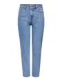 ONLY Female Straight-Fit Jeans ONLEMILY Hohe Taille Gerade geschnitten Verkürzt Jeans