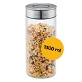 Vorratsglas 1300 ml | Runde Vorratsdose | Luftdicht & Auslaufsicher | SILBERTHAL