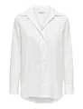 ONLY Damen Onlsalina L/S Shirt WVN Verkürztes Hemd Mit Geknöpften Manschetten Und Hemdkragen, Cloud Dancer, M