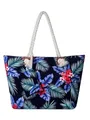 DonDon Strandtasche Shopper Schultertasche Beach Style (2-tlg), Große Strandtasche, mit Reißverschluss, tolle Motive