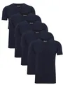 Yazubi 5er Pack T-Shirt Basic T Shirt Blau Herren Tshirts Männer Set Baumwoll Shirts Set Arbeitsshirt Mythic, (Dark Sapphire 194020), XL