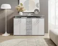 HBZ Sideboard Drivno Sideboard, B/H/T 139x90x34 cm, Breite 139cm, Kugelauszug, Einlegeböden verstellbar, 3 Schubkästen
