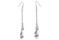Materia Paar Ohrhänger Damen Tropen Anhänger lang 79mm SO-223, 925 Sterling Silber