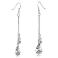 MATERIA 925 Sterling Silber Ohrhänger lang - Tropfen Ohrringe hängend Damen