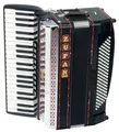 Zupan Alpe IV 120/M Akkordeon schwarz 120 Bass Koffer Riemen Balgschoner Musette
