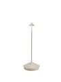 Zafferano, Pina Pro Lampe, Wiederaufladbare und Kabellose Tischlampe mit Touch Control, Geeignet für den Innen- und Außenbereich, Dimmer, 2700 K, Höhe 29 cm, Farbe Sand