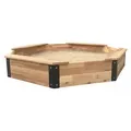 AXI Onno Sandkasten achteakig mit 4 Sitzbänken in Braun/Anthrazit | Sandkasten inklusive Abdeckung und Bodenvlies - 100% Zedernholz | 150 x 150 x ... - Braun