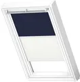 VELUX Original Dachfenster Duo Verdunkelungsrollo für P08, Dunkelblau, mit weißer Führungsschiene
