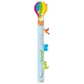 goki 60663 - Messlatte Reise um die Welt Holz, 80-140cm für Kinder inkl. 3 Tiermotiven zum anklemmen, bunter Ballon mit Leiter Schlange, Krokodil, Vogel, Elefant, Wachstumsmesser, 4er Set, ab 1 Jahr