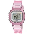 Casio Unisex Quartz Armbanduhr, 30.00mm GehäusegröÃŸe mit Clear digital Zifferblatt und pink Plastic/Resin Bracelet Armband LA-20WHS-4AEF