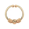 Modern Nature Piercing-Schmuck Nasenpiercing Fake Ring Septum Klemmring Rose Gold 1,0 x 11 mm