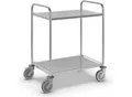 Kongamek Edelstahl-Servierwagen, LxBxH 910 x 590 x 965 mm, mit 2 Etagen