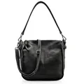 FredsBruder My Forever Friend Schultertasche Leder 26.5 cm  schwarz