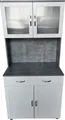 Küchenbuffet Blanca Weiß mit Regalfächern und einer Schublade 80x170x48 cm (B x H x T)
