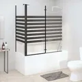 Duschabtrennung 120x68x130 cm Hartglas Gestreift