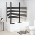 vidaXL Duschabtrennung 120x68x130 cm Hartglas Gestreift