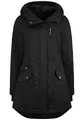 OXMO OXBella Damen Parka Übergangsmantel Lange Jacke mit Kapuze Pattentaschen Regular fit, Größe:XS, Farbe:BLACK (799000)