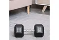 HOMCOM Hantel-Set mit gerändeltem Griff, 1 x 17,5kg, (Gummi-Hantel, Gusseisen Hantel), für Zuhause, Fitnessstudio, Krafttraining