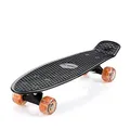 Monzana® Skateboard 22 Zoll ABEC 7 LED Leuchtrollen Pennyboard Longboard Retro Design Erwachsene Kinder Jugendliche Mini Cruiser 100kg Belastbar