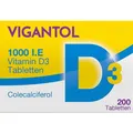 VIGANTOL 1.000 I.E. Vitamin D3 Tabletten 200 St. PZN 13155690
