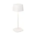 Zafferano, Ofelia Lampe, Kabellose, Wiederaufladbare Tischlampe mit Touch Control, Auch für den Außenbereich Geeignet, Dimmer, 2200-3000 K, Höhe 29 cm, Farbe Weiß