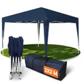 Kronenburg Faltpavillon wasserdicht Dachmaß 2 x 2 m UV Schutz 50+ Pavillon in Blau