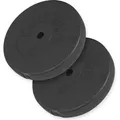 GORILLA SPORTS® Hantelscheiben - 30kg Set, 2x15 kg Gewichte, 30mm Bohrung, aus Kunststoff - Gewichtsscheiben, Hantelscheiben-Set, Hanteln - Schwarz