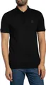 BOSS Passer Zip Polohemd, Schwarz XL