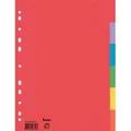 Bene Ordnerregister Vollformat blanko farbsortiert 6-teilig, 1 Satz (48318)