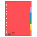 bene Ordnerregister DIN A4 Vollformat blanko farbig 6-teilig, 1 Satz