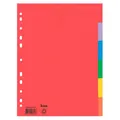 bene Ordnerregister DIN A4 Vollformat blanko farbig 6-teilig, 1 Satz