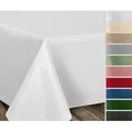 Beautex Tischdecke Fleckenabweisende bügelfreie Tischdecke mit Lotuseffekt, Leinenoptik (1-tlg) weiß Eckig | 135 cm x 180 cm