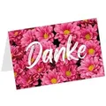 LUMA KARTENEDITION Dankeskarte »Rosa Blumen« rosa, 17.5x11.5 cm