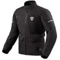 Revit Motorradjacke Convergent H2O wasserdichte Motorrad Textiljacke Rückenprotektor vorbereitet,Verbindungsreißverschluss,Ellenbogenp schwarz 2XL