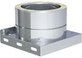 Jeremias DW-ECO 2.0 Edelstahl Abgassystem Ø 150mm Grundplatte mit Kondensatablauf unten 1/2 Zoll Nippel doppelwandig mit 25mm Dämmung