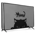 kwmobile 32" TV Abdeckung Indoor - Fernseher Hülle Bildschirmschutz Abdeckung - TV Bildschirm Staubschutzhülle - Fernsehabdeckung - Grau Schwarz - Grau