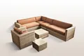Ragnarök Möbel-Design Gartenlounge-Set Narvik, (Set, Ecklounge, Polyrattan, Alu), Sitzpolster ca. 16 cm dick und haben 2 intergrierte Härtegrade