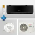 HANTECH 9000 BTU 2,6 kW Split Klimaanlage WLAN R32 Mod. HPRO 3m Leitung + Halter schwarz
