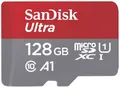 SanDisk microSDXC Ultra 128GB (A1/UHS-I/Cl.10/140MB/s) + Adapter "Mobile" microSDXC-Karte 128 GB A1 Application Performance Class, UHS-Class 1