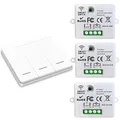 DieseRC Funk-Lichtschalter, Funk-Sender-Sicherheitsschalter und Empfänger-Controller 10A, einfache Installation für Lampen bis 1500W