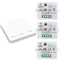 DieseRC 3 Empfänger 1 Schalter Funk Lichtschalter RF Sicherheitsschalter 10A Set