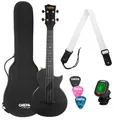 CASCHA HH 2258 Carbon Konzert Black Ukulelenset