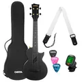 Ukulele Carbon Fibre Black Set,