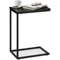 Relaxdays Beistelltisch schwarz mit Metallgestell Schwarz