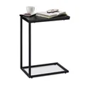 Beistelltisch schwarz Dekotisch U-Form Ablagetisch modern pflegeleicht robust